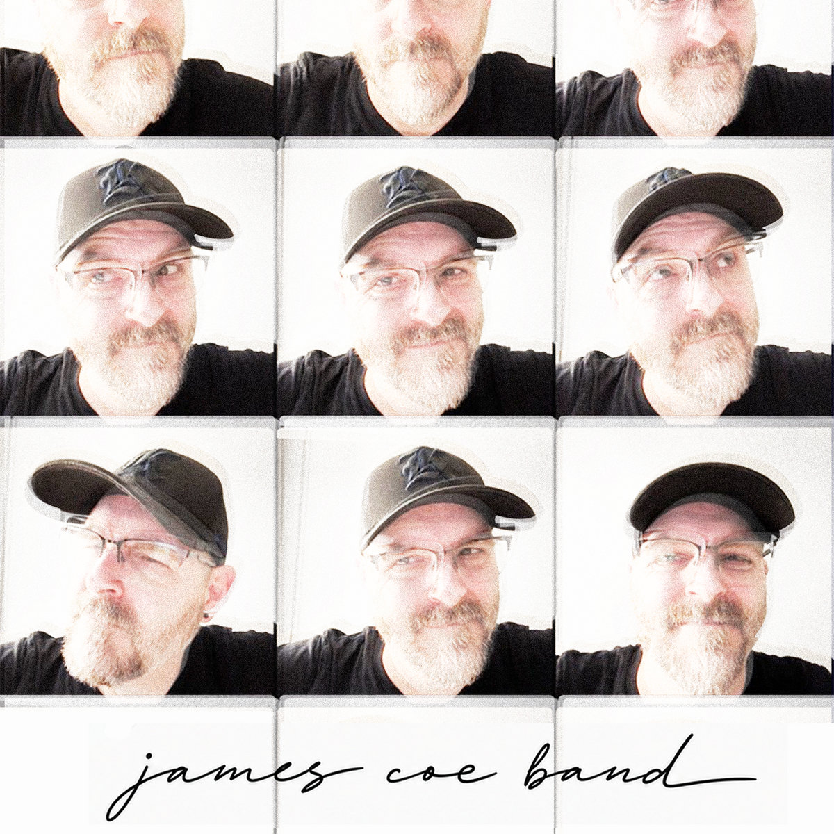 James Coe Band cover artwork: a nine-photo portrait collage of James Coe